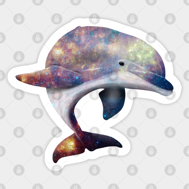 Galaxy Dolphin Sticker by Kristal Stittle